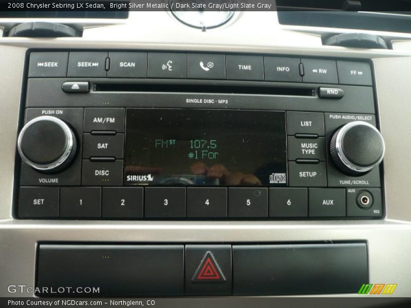 Bright Silver Metallic / Dark Slate Gray/Light Slate Gray 2008 Chrysler Sebring LX Sedan