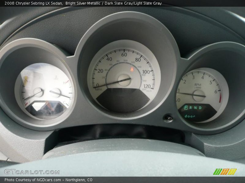 Bright Silver Metallic / Dark Slate Gray/Light Slate Gray 2008 Chrysler Sebring LX Sedan