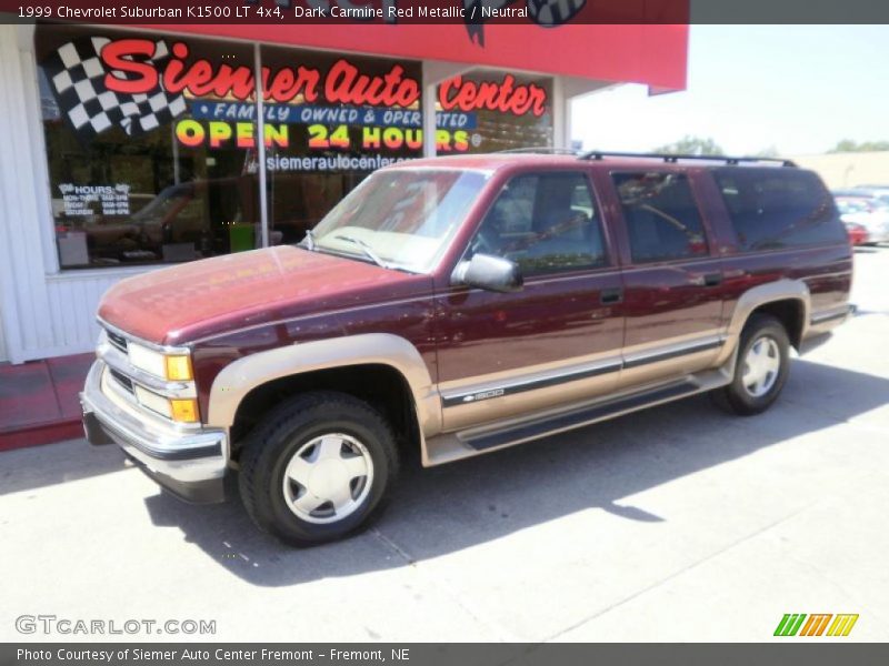 Dark Carmine Red Metallic / Neutral 1999 Chevrolet Suburban K1500 LT 4x4