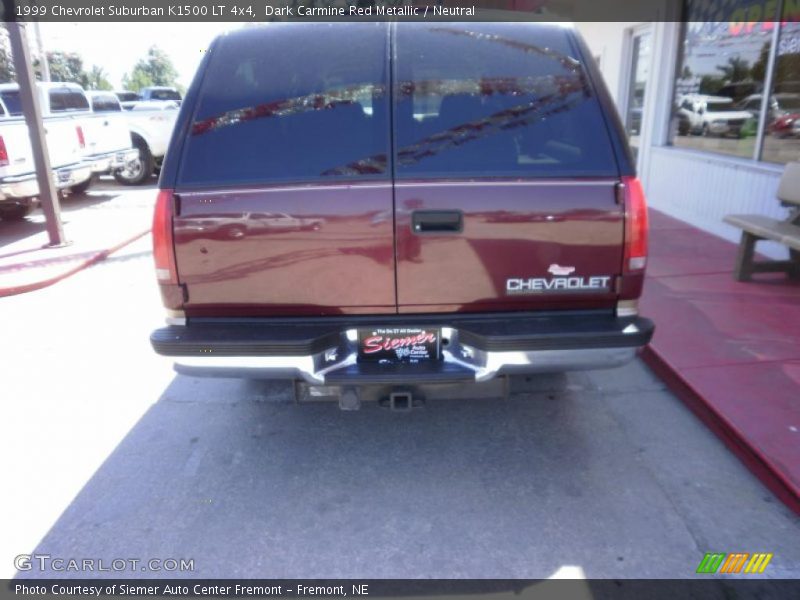 Dark Carmine Red Metallic / Neutral 1999 Chevrolet Suburban K1500 LT 4x4