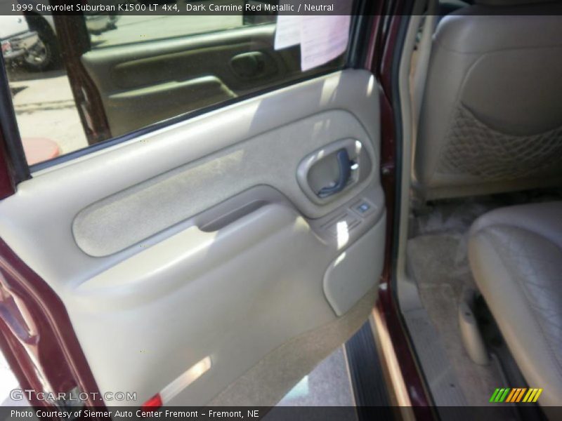 Dark Carmine Red Metallic / Neutral 1999 Chevrolet Suburban K1500 LT 4x4