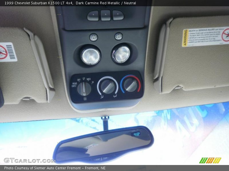 Dark Carmine Red Metallic / Neutral 1999 Chevrolet Suburban K1500 LT 4x4