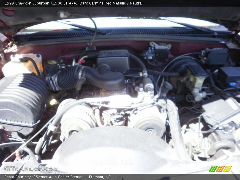 Dark Carmine Red Metallic / Neutral 1999 Chevrolet Suburban K1500 LT 4x4