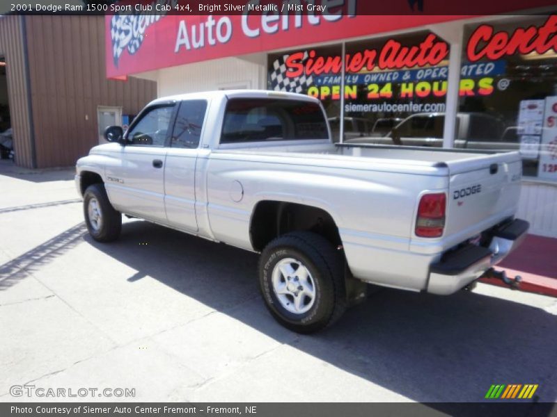 Bright Silver Metallic / Mist Gray 2001 Dodge Ram 1500 Sport Club Cab 4x4