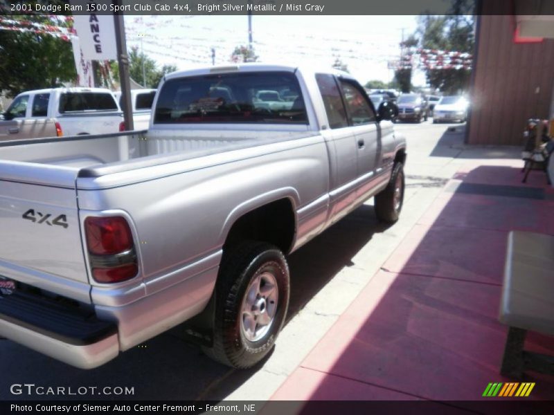 Bright Silver Metallic / Mist Gray 2001 Dodge Ram 1500 Sport Club Cab 4x4