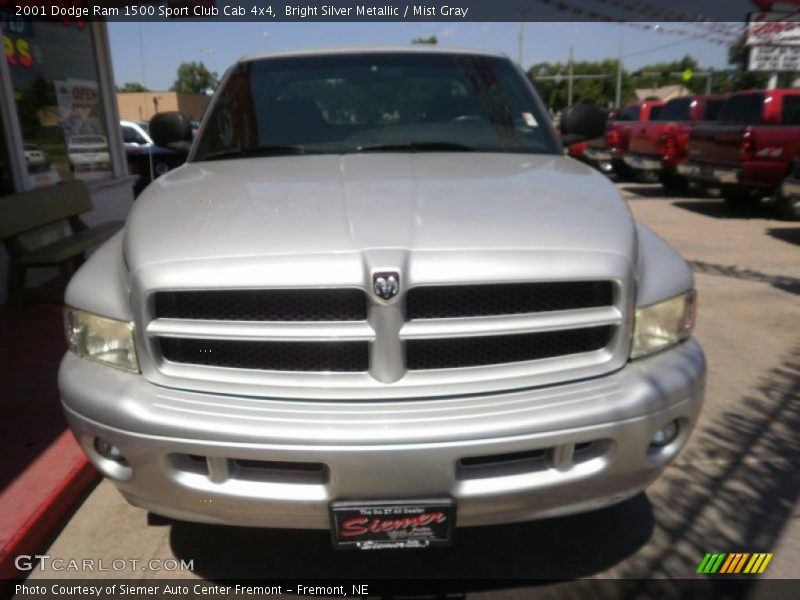 Bright Silver Metallic / Mist Gray 2001 Dodge Ram 1500 Sport Club Cab 4x4