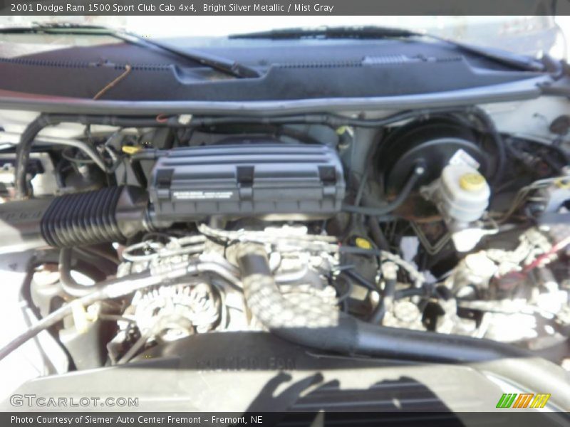 Bright Silver Metallic / Mist Gray 2001 Dodge Ram 1500 Sport Club Cab 4x4