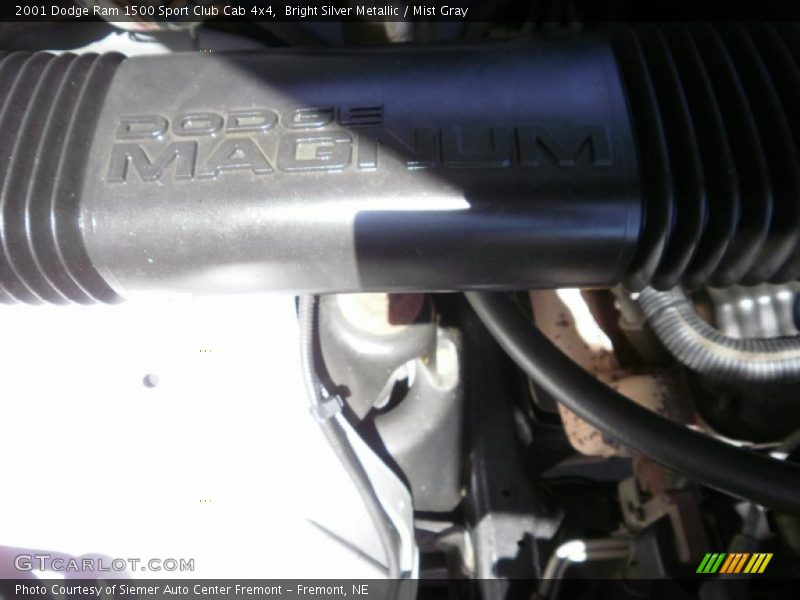 Bright Silver Metallic / Mist Gray 2001 Dodge Ram 1500 Sport Club Cab 4x4