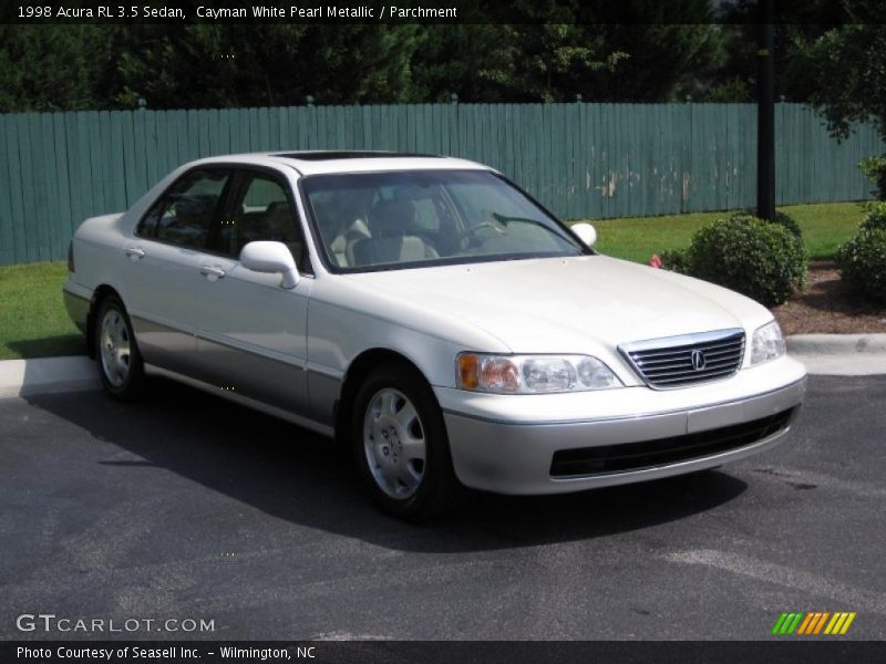 Cayman White Pearl Metallic / Parchment 1998 Acura RL 3.5 Sedan