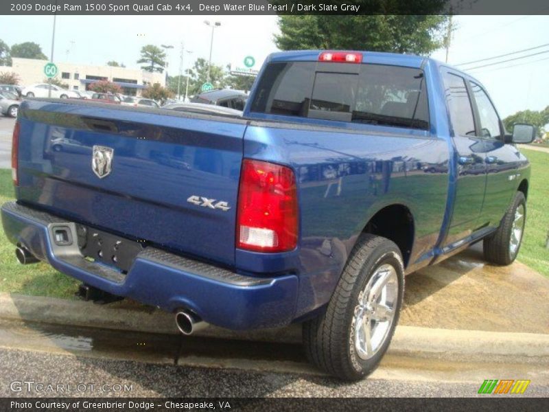 Deep Water Blue Pearl / Dark Slate Gray 2009 Dodge Ram 1500 Sport Quad Cab 4x4