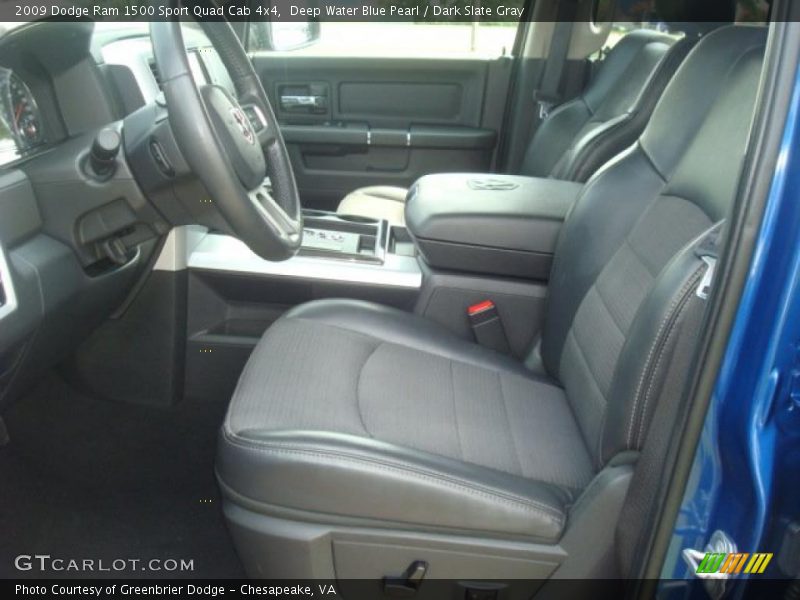 Deep Water Blue Pearl / Dark Slate Gray 2009 Dodge Ram 1500 Sport Quad Cab 4x4