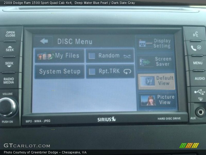 Deep Water Blue Pearl / Dark Slate Gray 2009 Dodge Ram 1500 Sport Quad Cab 4x4