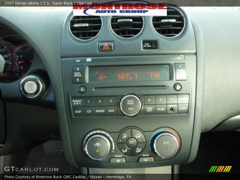Super Black / Charcoal 2007 Nissan Altima 2.5 S