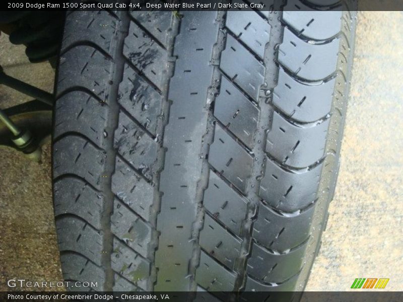 Deep Water Blue Pearl / Dark Slate Gray 2009 Dodge Ram 1500 Sport Quad Cab 4x4