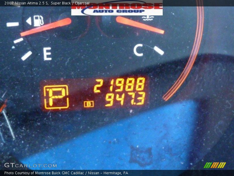 Super Black / Charcoal 2007 Nissan Altima 2.5 S