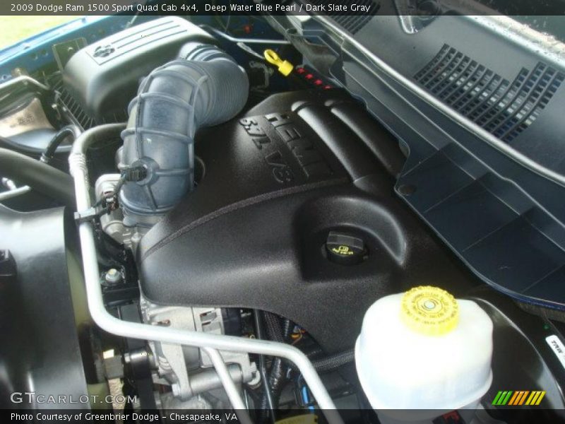 Deep Water Blue Pearl / Dark Slate Gray 2009 Dodge Ram 1500 Sport Quad Cab 4x4