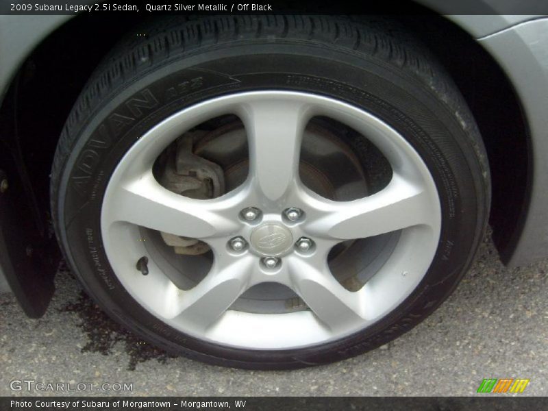 Quartz Silver Metallic / Off Black 2009 Subaru Legacy 2.5i Sedan