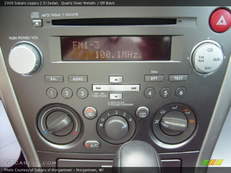 Quartz Silver Metallic / Off Black 2009 Subaru Legacy 2.5i Sedan