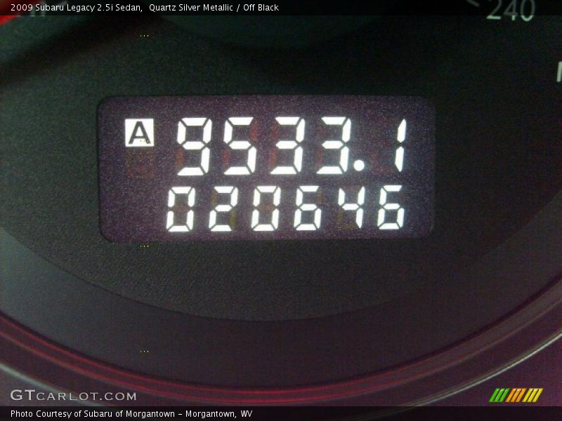 Quartz Silver Metallic / Off Black 2009 Subaru Legacy 2.5i Sedan