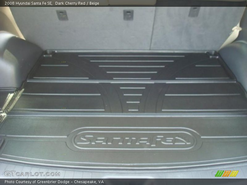 Dark Cherry Red / Beige 2008 Hyundai Santa Fe SE