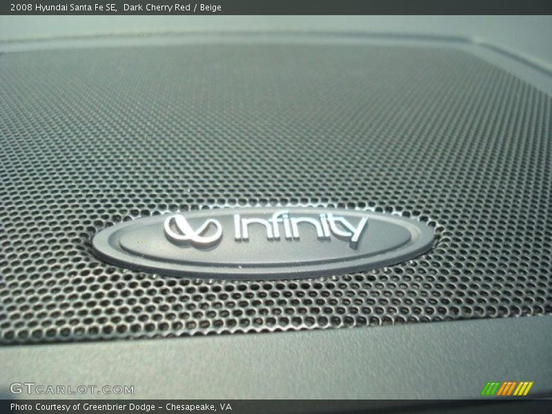 Dark Cherry Red / Beige 2008 Hyundai Santa Fe SE