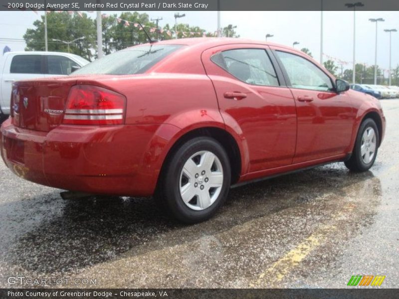 Inferno Red Crystal Pearl / Dark Slate Gray 2009 Dodge Avenger SE