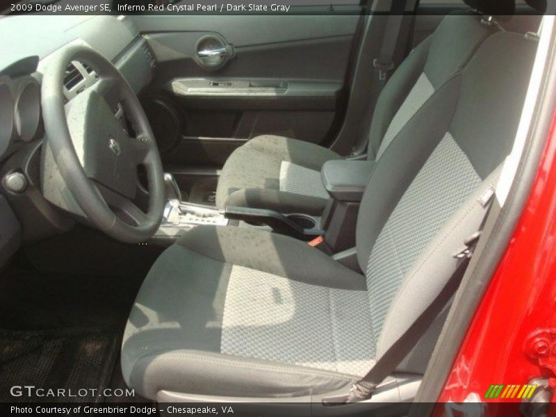 Inferno Red Crystal Pearl / Dark Slate Gray 2009 Dodge Avenger SE