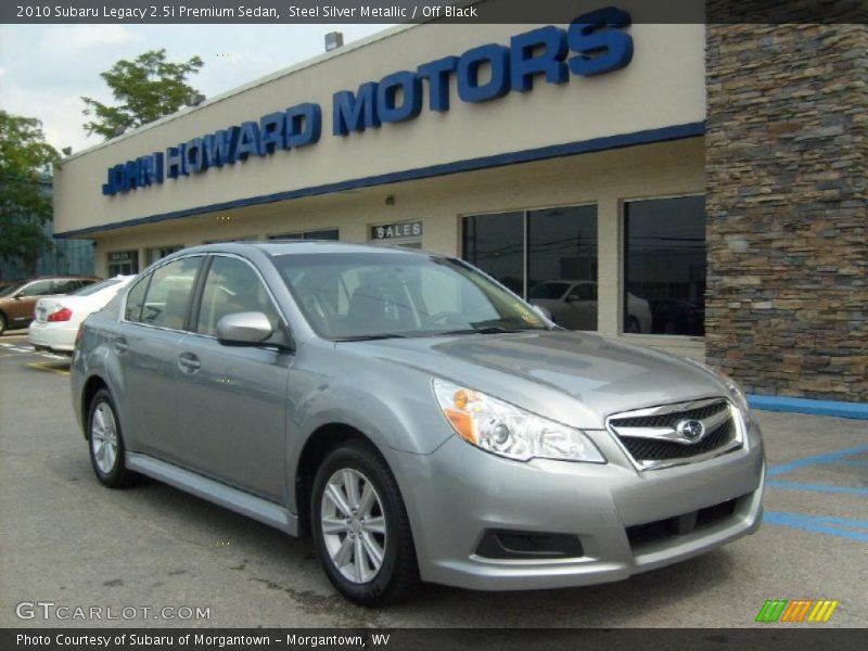 Steel Silver Metallic / Off Black 2010 Subaru Legacy 2.5i Premium Sedan