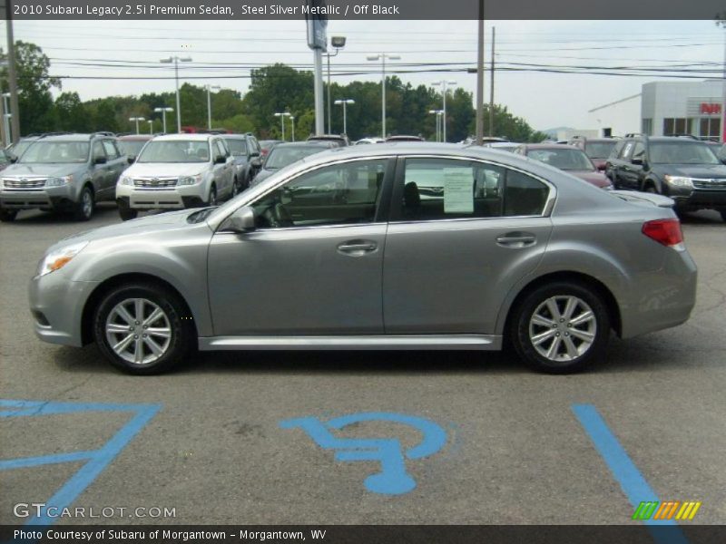 Steel Silver Metallic / Off Black 2010 Subaru Legacy 2.5i Premium Sedan
