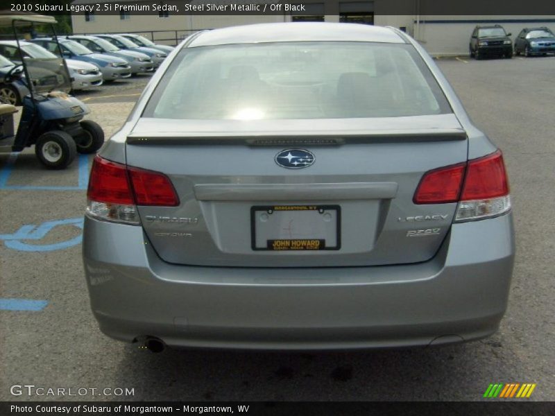Steel Silver Metallic / Off Black 2010 Subaru Legacy 2.5i Premium Sedan