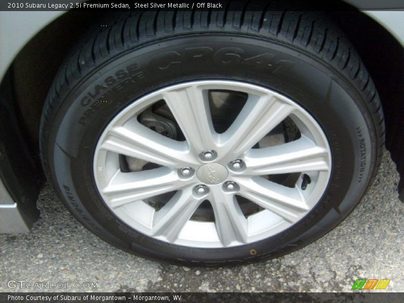 Steel Silver Metallic / Off Black 2010 Subaru Legacy 2.5i Premium Sedan