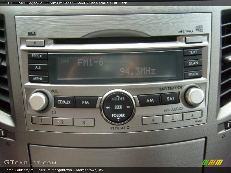 Steel Silver Metallic / Off Black 2010 Subaru Legacy 2.5i Premium Sedan