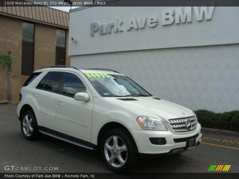Arctic White / Black 2008 Mercedes-Benz ML 350 4Matic