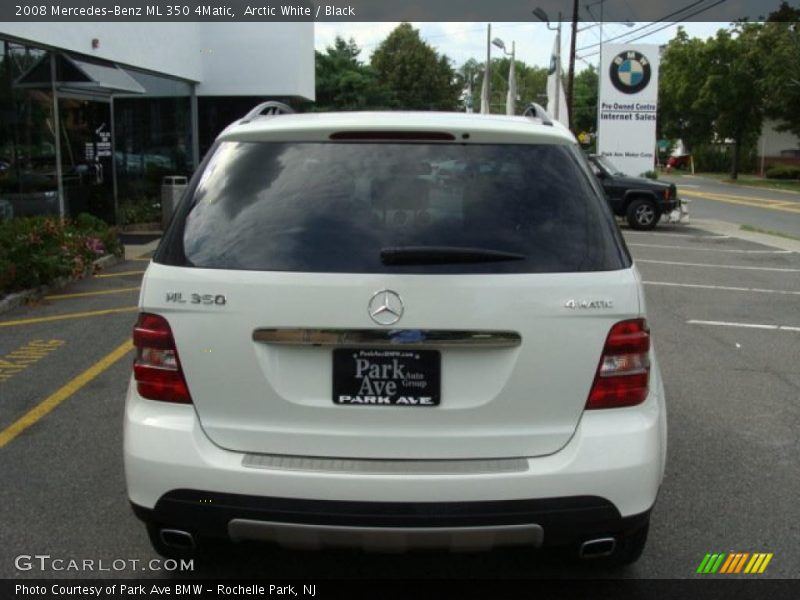 Arctic White / Black 2008 Mercedes-Benz ML 350 4Matic