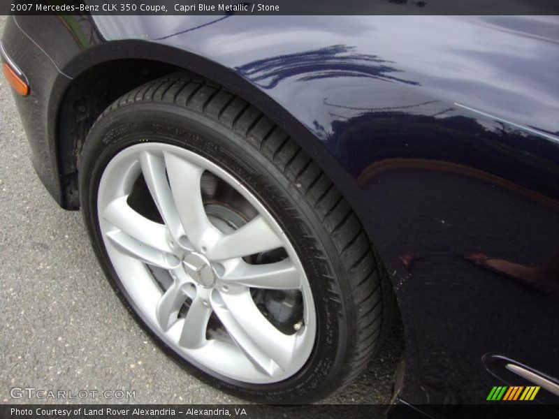Capri Blue Metallic / Stone 2007 Mercedes-Benz CLK 350 Coupe
