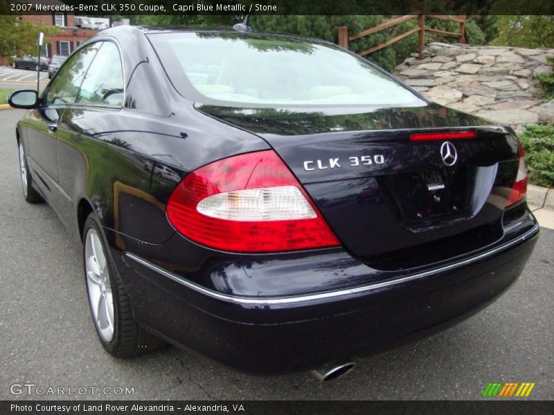 Capri Blue Metallic / Stone 2007 Mercedes-Benz CLK 350 Coupe