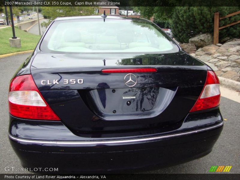 Capri Blue Metallic / Stone 2007 Mercedes-Benz CLK 350 Coupe