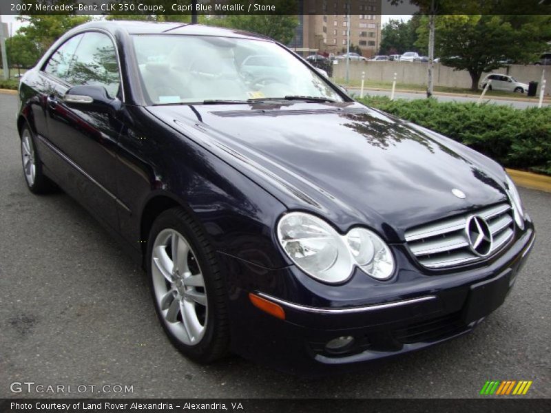 Capri Blue Metallic / Stone 2007 Mercedes-Benz CLK 350 Coupe