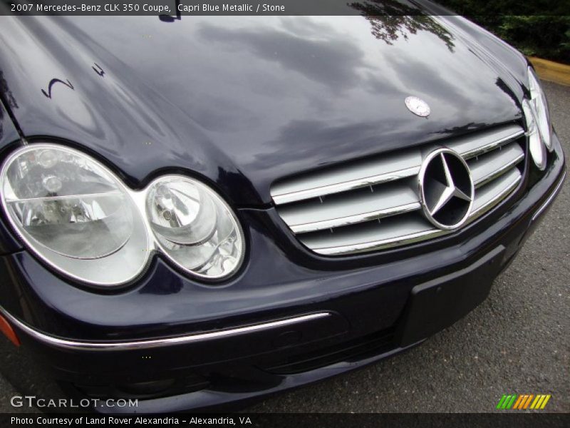 Capri Blue Metallic / Stone 2007 Mercedes-Benz CLK 350 Coupe