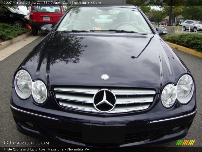 Capri Blue Metallic / Stone 2007 Mercedes-Benz CLK 350 Coupe