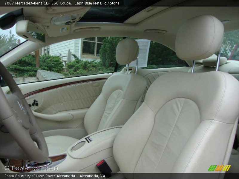 Capri Blue Metallic / Stone 2007 Mercedes-Benz CLK 350 Coupe