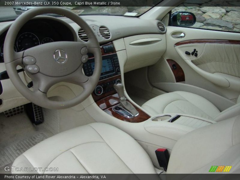 Capri Blue Metallic / Stone 2007 Mercedes-Benz CLK 350 Coupe