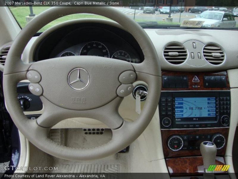 Capri Blue Metallic / Stone 2007 Mercedes-Benz CLK 350 Coupe