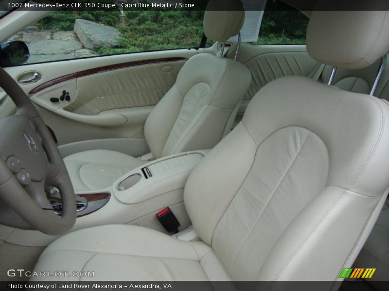 Capri Blue Metallic / Stone 2007 Mercedes-Benz CLK 350 Coupe
