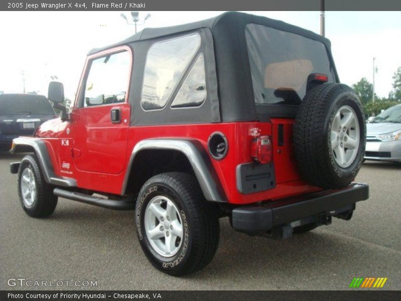 Flame Red / Khaki 2005 Jeep Wrangler X 4x4
