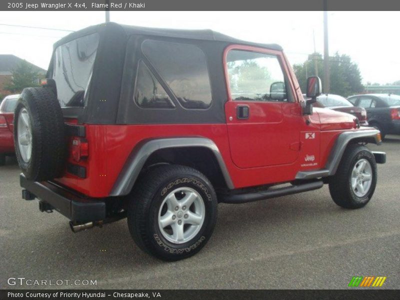 Flame Red / Khaki 2005 Jeep Wrangler X 4x4