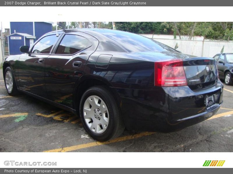 Brilliant Black Crystal Pearl / Dark Slate Gray/Light Graystone 2007 Dodge Charger