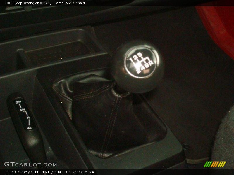 Flame Red / Khaki 2005 Jeep Wrangler X 4x4
