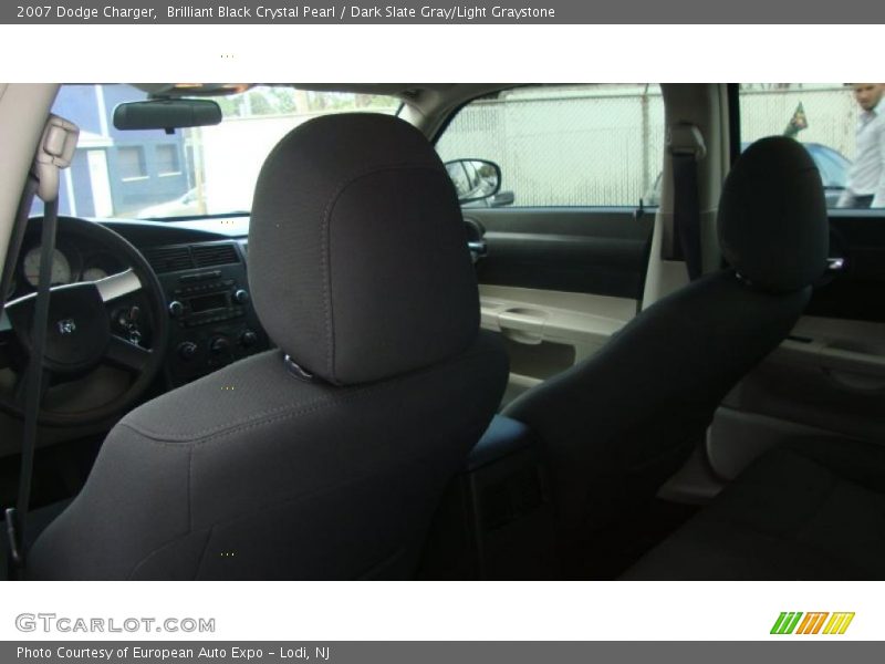 Brilliant Black Crystal Pearl / Dark Slate Gray/Light Graystone 2007 Dodge Charger
