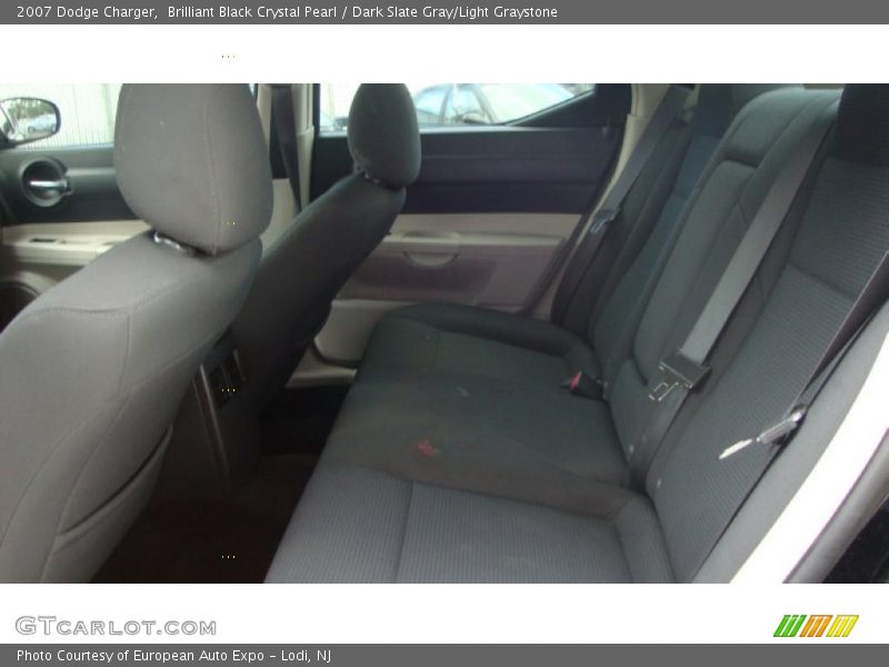 Brilliant Black Crystal Pearl / Dark Slate Gray/Light Graystone 2007 Dodge Charger